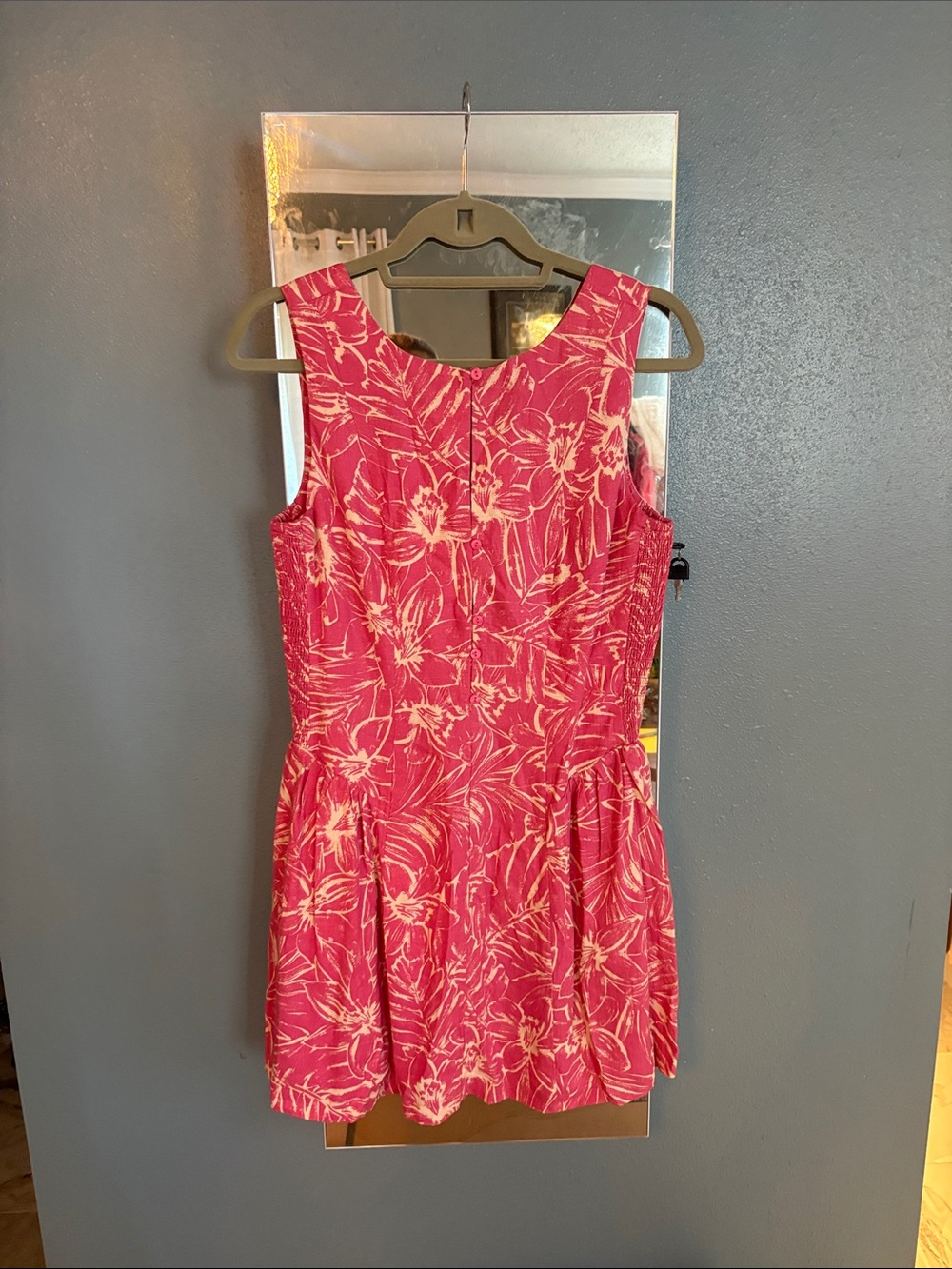 Olivaceous Pink Floral Sleeveless Mini Dress